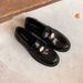 Horseskin Version Of Genuine Leather Gold Coin Loafers, Women's Small Low Heels, JK Small Leather Shoes, Single Shoes_vogvips.com