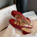 Women's Shoes Studiolee Retro Square Toe Shallow Double Breasted Back Empty Closed Toe Sandals Mary Jane Sandals_vogvips.com