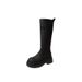 Women's Long 2025 Autumn Winter New Round Toe Thick Sole Chunky Heel Over-the-Knee Waterproof Platform Petite Slim Boots_vogvips.com