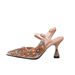High-end Wedding Party Women's Shoes, Summer Lace Stiletto Sandals, Rhinestone High-heeled Shoes With Shoe Buckle_vogvips.com