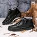 New Leather Spring Men's Shoes High-top Men's Heightening Tooling Martin Boots_vogvips.com
