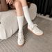 Women's Shoes Spring Retro Round Toe Colorblock Casual Sneakers Lace Up German Training White Shoes Women Spring And Autumn_vogvips.com