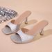 High-heeled Fashion Slip-on Sandals For Women, 2025 Summer European And American Foreign Trade New Model, Snake Pattern,_vogvips.com