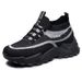 Women's Shoes Large Size Casual Shoes Flying Woven Breathable Single Shoes Thick Sole Heightening Shoes Dad Shoes_vogvips.com