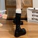 Black American Style Versatile Over-the-Knee Thick-Soled Long For Women 2025 New Summer Slimming Height-Increasing_vogvips.com