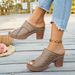 European And American Style Hollow-out Chunky Heel Roman Sandals - New Summer Collection, One-strap, Plus Size, High Heel Women's Sandals_vogvips.com