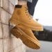 Men's British Style Chunky Sole Martin Boots - Anti-Slip Retro Work Boots, Trendy Hiking Boots With Mid-Calf Height_vogvips.com