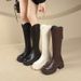 2026 Elatic Slim For Petite Women, Long Boot, Autumn Winter New Fahion Veratile V-Haped Caual Slimming Martin_vogvips.com