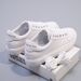 White Sneakers Female Students, Korean Style, Versatile For Spring And Autumn, Leather Flat Running Breathable Women's_vogvips.com
