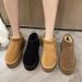 Bread 2025 Snow Women, Sheepskin Integrated, Fleece-Lined Cotton Thick-Soled Platform Shoes, Warm New Short Boots For_vogvips.com