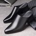 European Style Pointed Toe Men's Sandals Business Casual Formal High Heel Backless Leather Shoes Fashion Versatile_vogvips.com