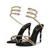 Rhinestone Snake-Shaped Wrap High Heels For Women 2024 New Summer Sexy Socialite Open-Toe Stiletto Strap Sandals_vogvips.com