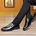 Men's plus Size Leather Shoes Patent Leather Business Casual Formal British Pointed Toe Korean Style_vogvips.com