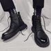 European Warm Series Men's Martin 2025 Thick Sole Genuine Leather Fleece Lined Warm Mid-Calf First Layer Cowhide Casual Work Boots_vogvips.com