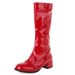 40-48 Large Size Shoes Winter New Women's Thick Medium Heel High Simple Boots_vogvips.com