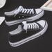 Dou Chuan Spring New Canvas Shoes Women's Trend Simple Low-top Casual Cloth Shoes Breathable Student Board Shoes Men_vogvips.com