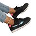 Spliced lace-up flat low casual sports shoes_vogvips.com