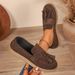 Women's Thick Soled Tassel Loafers Plus Size Retro Spring Style Comfortable Low Top Shoes_vogvips.com
