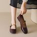 Round Head Single Shoes Women's Beautiful French Light Mouth Thick Heel With Mary Jane Shoes_vogvips.com