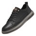 Men's Shoes Leather Men's Round Head Shallow Mouth Board Shoes Breathable Casual Shoes_vogvips.com