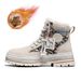 European Warm Series Winter New Fashion Fleece-Lined Couple Thick-Soled Martin Straw Sole Bear Shoes Warm Work Laced Motorcycle Boots_vogvips.com