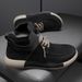 Euro Step 2025 New Spring Slip-On Loafers Black Non-Slip Work Shoes Men's Casual Sneakers_vogvips.com