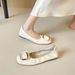 Commuter Square Buckle Flat-soled Single Shoes, Women's Soft Soles Are Not Tired, Grandma Shoes, Shallow Mouth Doudou Shoes_vogvips.com
