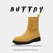 Retro Thick-soled Heightening Anti-velvet Leather Tooling Boots Niche Design Outdoor Martin Boots Men's Boots_vogvips.com