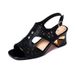 French-style Open-toe Summer Slip-on High-heeled Rhinestone Fish-mouth Fashion Sandals With Buckle And Hollow Back For_vogvips.com
