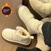 Women's Snow Winter Fleece Lined Thickened Northeast Cotton Shoes 2025 New Thick Sole Versatile Sheepskin Waterproof_vogvips.com