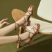Sheepskin Flat Square Toe Design Strap Sandals For Women 2024 Summer New Comfortable_vogvips.com