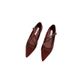 Red Pointed Mary Jane Shoes, Children's New 2025 Niche Design, Soft Soled Bean Shoes With Skirt, Single Shoe_vogvips.com