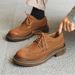 Euro Step 2025 Autumn New Men's Brogue Formal Leather Handmade Carved British Style Work Business Shoes_vogvips.com