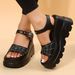 Fashion High Heels Metal Chain Sandals_vogvips.com
