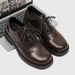 ShoeVault Square Toe Niche Derby Formal Fashion Commuting Small Leather Korean Style Trendy New Thick Sole Height Increasing Men's_vogvips.com