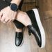 Extra Large Size Panel 45 Casual British Loafers Trendy 46 Slip-On Men's Leather Shoes 47_vogvips.com