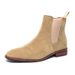 New Fashion Brown Retro Frosted Chelsea Boots Men's Pointed Toe Retro Boots British Men's Boots Short Boots Leather Boots_vogvips.com