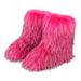 y2k Women's Winter Snow Boots Outdoor Luxury Furry Fox Fur New Fashion Boots WomanPlush Warm Platform Shoes Bottes_vogvips.com