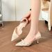 MTX Butterfly Knot Embroidered Lace High Heels Pointed Toe Stiletto Comfortable Slimming Hollow Sandals For Women Summer_vogvips.com