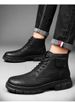 Martin Boots Fleece Warm High-top Tooling Leather Boots Medium-top Casual Leather Shoes_vogvips.com
