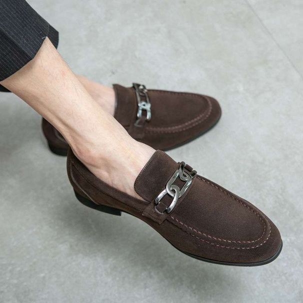 2025 Season European Men's Height Increasing Slip-On Soft Sole Loafers Moccasins Casual Leather Shoes_vogvips.com