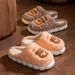New Cartoon Bear Autumn Winter Versatile Thick-Soled Home Outdoor Warm Non-Slip Casual Cotton Slippers_vogvips.com