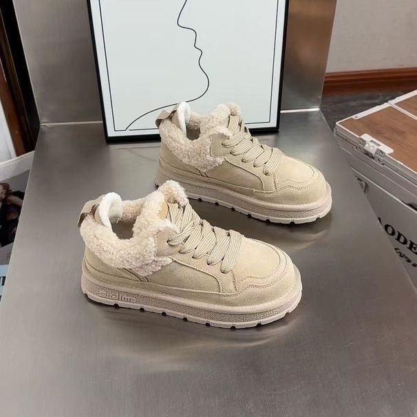 Winter new thick soles with non-slip warm snow boots and short boots cotton shoes children_vogvips.com