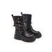 【Ruitian Women's Shoes】Princess Knight ● Genuine Leather Thick-Soled Melad Martin For Women, Foldable Two-Way Wear,_vogvips.com