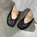 High End Split Toe Horseshoe 2025 New Tabi Elastic Ballet Shoes, Leather Shallow Mouth Flat Sole Shoes For Women_vogvips.com