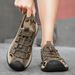 Men's Beach Shoes Summer Outdoor Sports Sandals Hollow Breathable Lightweight Non-Slip Slip-On Sandals_vogvips.com