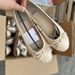 2025 Spring Russian Grid Bow Flat Single 36-42 Large Women's Shoes_vogvips.com