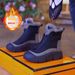 Winter Fashion Women's Thick Soled Martin Boots Snow Cotton Shoes Plus Velvet Warm Casual Front Zipper High Top Shoes_vogvips.com