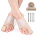 Bunion Corrector For Day & Night Wear – Adjustable Toe Alignment Sleeve With Metal Support (Soft OK Fabric, Fits With Shoes)_vogvips.com