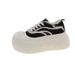 Women's Canvas Lace-Up Boots Chunky Heel Thick Sole Versatile Casual Shoes 2025 Fall/Winter New_vogvips.com
